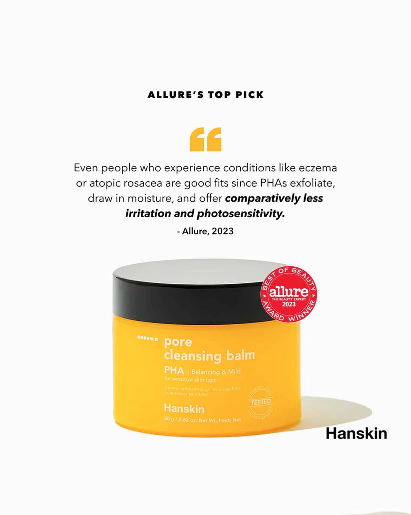Hanskin pore cleansing balm with Allure top pick badge