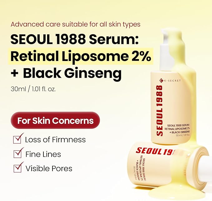 K-Secret Seoul 1988 Serum: Retinal Liposome 2% + Black Ginseng